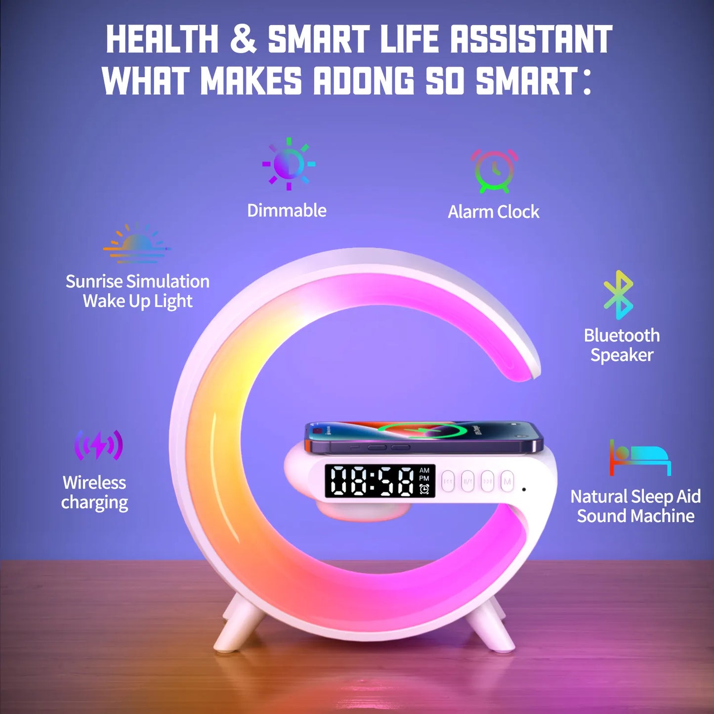 Modern Intelligent G Shaped LED Lamp