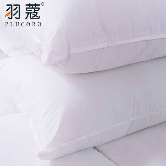 Luxury Polyester Filling Feather Cotton Hilton Hotel 100% Cotton Bed Pillow