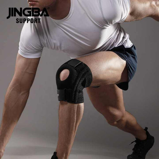 Open patella knee support Knee Brace with Side Stabilizers for Meniscus Tear Knee Pain Injury Recovery Adjustable Knee Support Men and Women