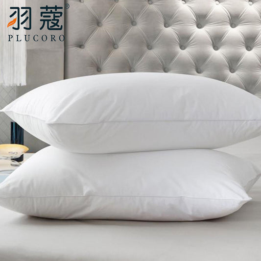 Luxury Polyester Filling Feather Cotton Hilton Hotel 100% Cotton Bed Pillow