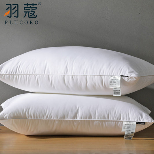 Luxury Polyester Filling Feather Cotton Hilton Hotel 100% Cotton Bed Pillow