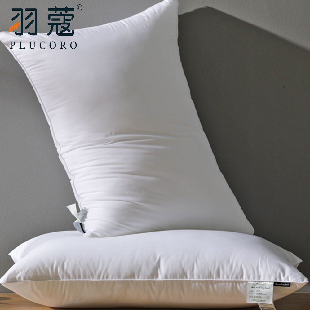 Luxury Polyester Filling Feather Cotton Hilton Hotel 100% Cotton Bed Pillow