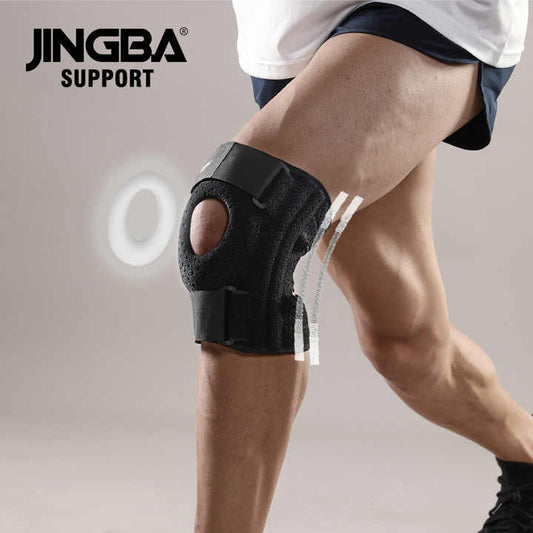 Open patella knee support Knee Brace with Side Stabilizers for Meniscus Tear Knee Pain Injury Recovery Adjustable Knee Support Men and Women
